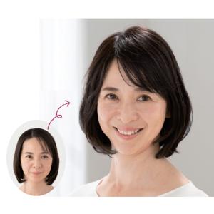 ヘアケア 白髪 ウィッグ ブラシ 人毛 ヘアピース ふんわりピース M87505｜ディノス Yahoo!ショッピング店