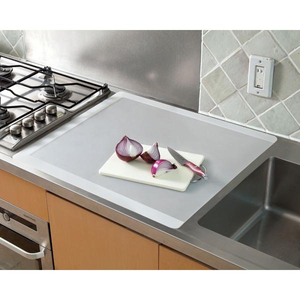 ≪80×60cm≫キッチン調理台保護マット（半透明、裏面：吸盤仕様タイプ）  キッチンツール 621...