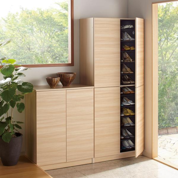 インテリアに合わせて8色＆13タイプから選べるシューズボックス 扉 幅75高さ180.5cm 下駄箱...