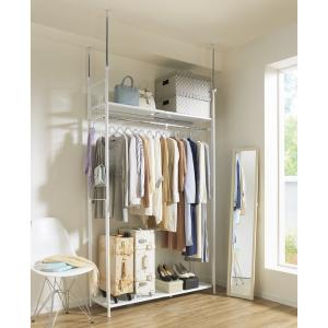 dinos（ディノス） 頑丈フレキシブル伸縮ラック 突っ張り式ハイ幅83