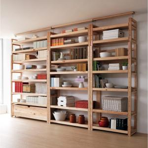 パントリーキッチンラック ディノス 幅149奥行51cm 幅149奥行51cm 国産杉の無垢材キッチン収納 ショッピング店