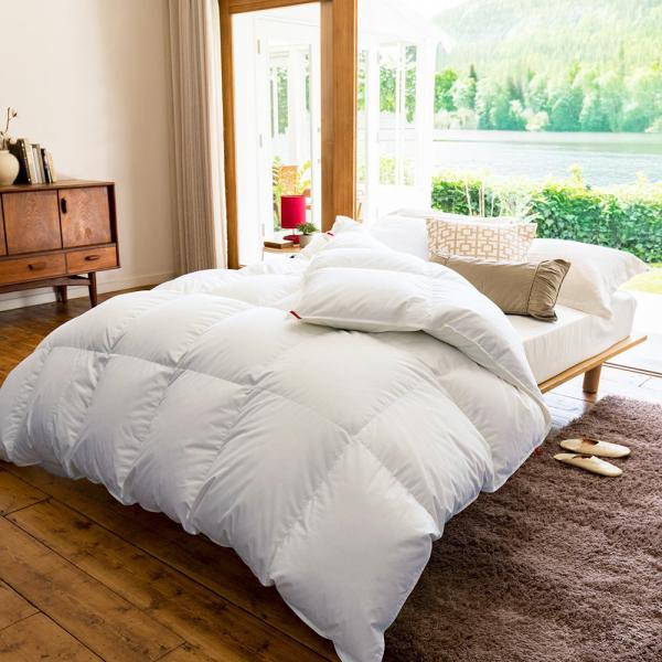 ふとん ≪セミダブルロング≫ 真心ロイヤルダック羽毛掛け布団 羽毛掛け布団 614102