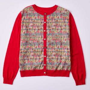 LIBERTY PRINT/リバティプリント ドッキング カーディガン ニット セーター ニットカーディガン 174206 ディノス
