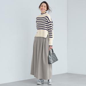 洗える 起毛ジャージー スカーチョ パンツ 1...の詳細画像2