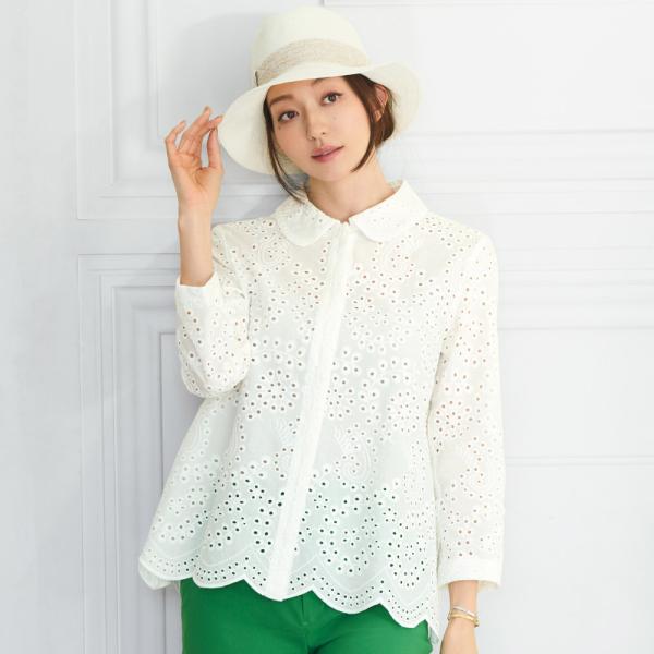 49AV．JUNKO SHIMADA/フォーティナインアヴェニュー．ジュンコ シマダ 丸襟レース ブ...