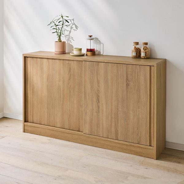 大容量引き戸カウンター下収納 幅140cm キッチン収納 キッチンカウンター下収納 528201