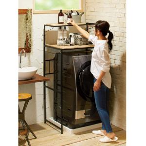 伸縮 ラック 防水パン対応 可動 ドラム式洗濯...の詳細画像1