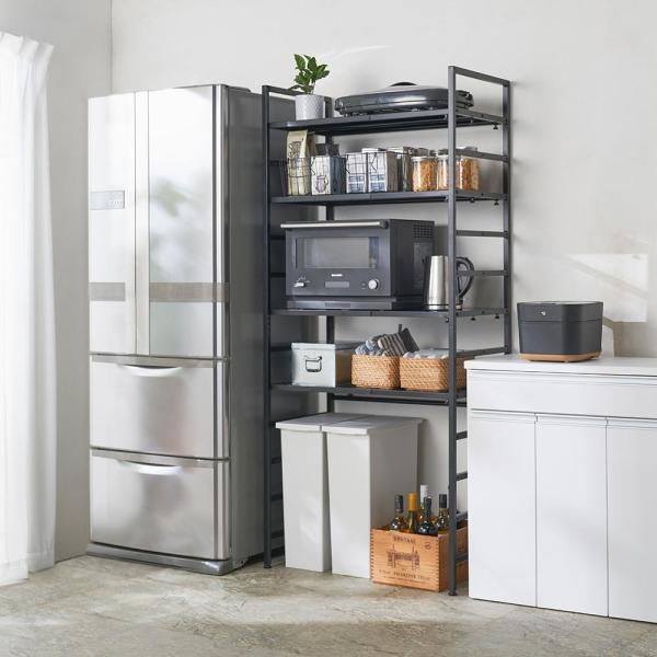 ≪幅80cm-120cm≫ 置きたい幅にぴったり伸縮！総耐荷重約100kgの棚板頑丈ラック 奥行46...