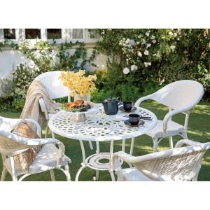 dinos（ディノス） ホワイトクラシカル3点セット（テーブル×1、チェア2