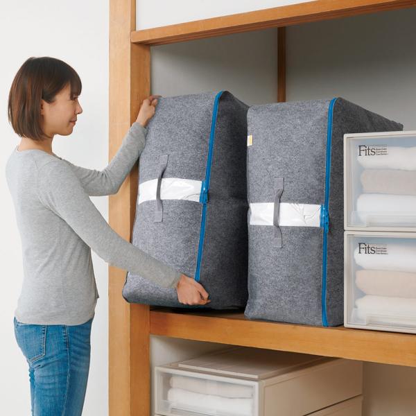 ≪Mサイズ≫吸湿・消臭・抗菌防臭AirJob（R）布団収納袋 お得な2個組 衣類収納 布団収納袋 5...