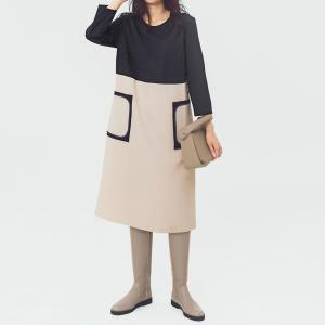 SLASH/スラッシュ バイカラー ワンピース（イタリア製） ファッション ワンピース PC5498 スラッシュ（BAO BAO ISSEY MIYAKE） SLASH/スラッシュ バイカラー