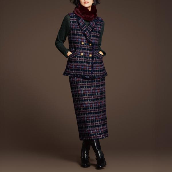 マリア・ケント社 ファンシーツイード スカート ファッション スカート PC5972