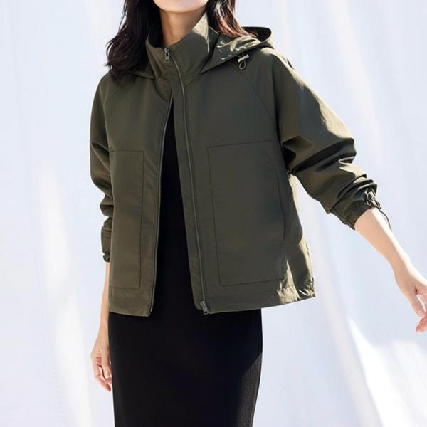 「第一織物」 ポリエステルタフタ はっ水加工フーデッドブルゾン ファッション ジャケット PC648...