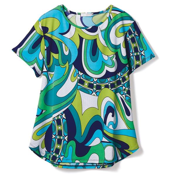 Vezzo/ヴェッツォ ジャージー プリント Tシャツ（イタリア製） シャツ ブラウス プルオーバー...