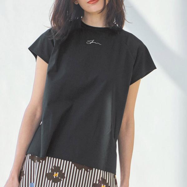 SPOOM/スプーム 多機能素材プチハイネック ロゴTシャツ 美容 健康 UV 紫外線対策 PC75...