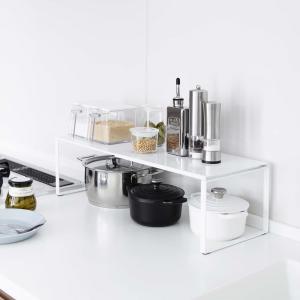 tower/タワー 伸縮収納棚 キッチン用品収納 冷蔵庫周り収納 WX0846
