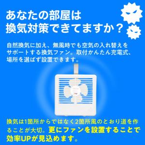 公式 新登場 網戸用 充電式 換気ファン 連続...の詳細画像1