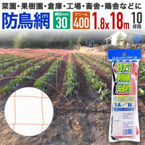 ダイオ 公式 防鳥網 オレンジ 30mm目 30坪 5.4mx18m 400D 農園芸用