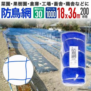 ダイオ 公式強力防鳥網 ブルー 30mm目 20坪 7.2mx9m 1000D 農園芸用 糸