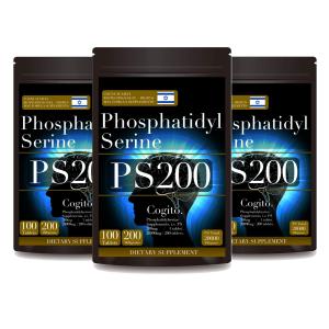 3袋セット ホスファチジルセリン サプリメント PS 200 (100粒) PS サプリ 200mg 100tabs Total.20000mg PS200 PhosphatidylSerine Supplement