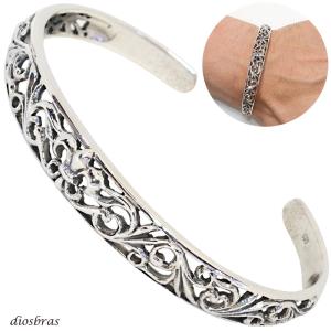 シルバー925 バングル メンズ ブレスレット メンズ ゴシック