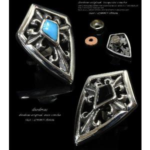 ジョイントパーツ シルバー 925 スカル ドロップハンドル コンチョ