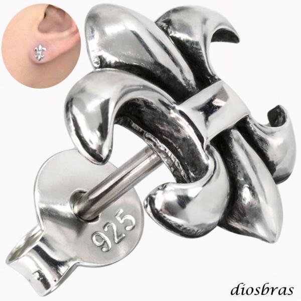 ユリ　リリー シルバーアクセサリー  シルバーピアス バラ売り 片耳のみ  シャープでキレイめハード...