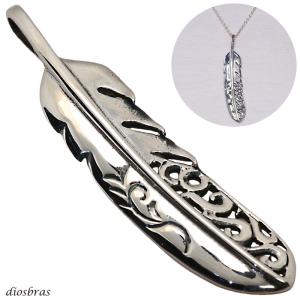 フェザー トップ フェザーネックレス ハンドメイドネックレス