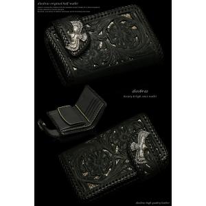 財布 長財布 クロコダイル ワニ革 ワニ皮 レザーウォレット バイカーズ
