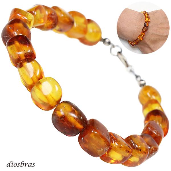アンバー 琥珀 超希少平玉  スターシェイプカット　ブレスレット 数珠  パワーストーン  天然石ブ...