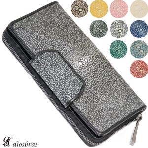 ラウンドファスナー 財布 長財布 エイ革 スティングレイ スティングレー レザー 牛革 ガルーシャ