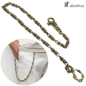 シルバーウォレットチェーン シルバー925 アラベスク 百合 ユリの紋章