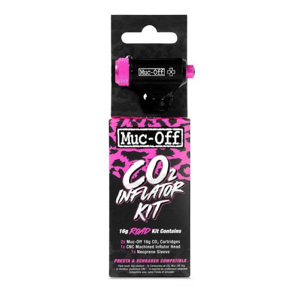 Muc-Off CO2 インフレーターキット ロード 仏式 シュレーダー対応 CO2 バイクポンプ ...