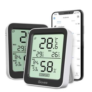 Govee 温湿度計 温度計 湿度計 Bluetooth デジタル スマホで温度湿度管理 温度 湿度 高精度 コンパクト 大画面 グラフ記録｜diostore