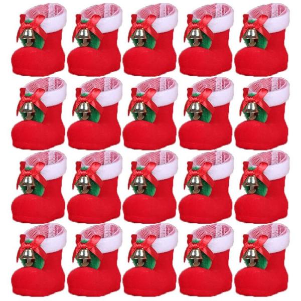 nacyvcos クリスマスブーツ お菓子入りのブーツ サンタブーツ 20個セット/3サイズセット ...