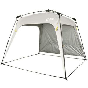 クイックキャンプ 大型 ワンタッチタープ テント 2.0ｍ×2.5m 2?4人用 フラップ付き 遮光 遮熱 耐水 キャンプ ハイキング｜diostore