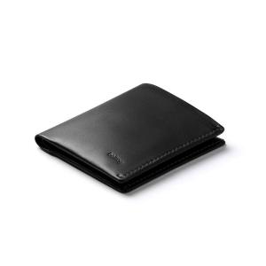 ベルロイ Note Sleeve - スリムなレザー財布、RFID保護対応あり（カード最大11枚、紙幣、小銭を収納可能）- Black -｜diostore
