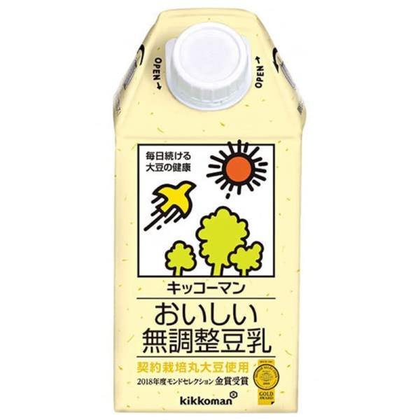 キッコーマン おいしい無調整豆乳 500ml紙パック×12本入