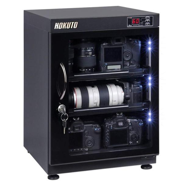 HOKUTO 防湿庫 ドライボックス HP-68EX HPシリーズ68L LED照明内蔵 (68L全...