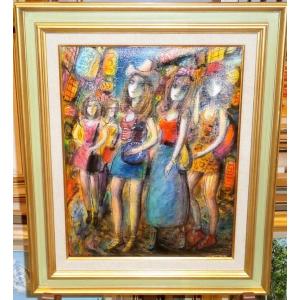 絵画 油絵 小澤勇寿郎 作 パリの女 6号サイズ インテリア 定価120000円