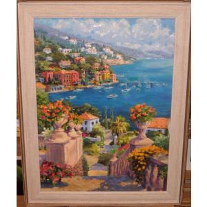 絵画 美術 アート 立体複製画 「サマーコーブ」 風景画 プレゼント