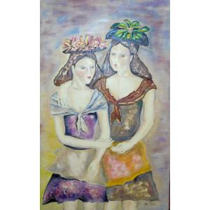 絵画 油絵 小澤勇寿郎 作 パリの女 6号サイズ インテリア 定価120000円