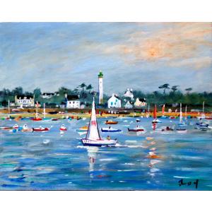 絵画 油絵 小澤勇寿郎 作 パリの街・ムフタール 6号サイズ インテリア