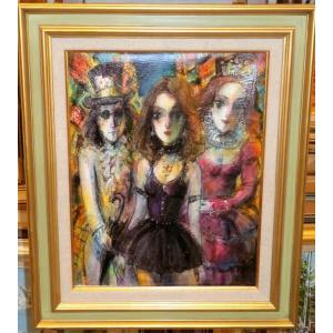 絵画 油絵 小澤勇寿郎 作 パリの街 8号サイズ インテリア 定価160000円