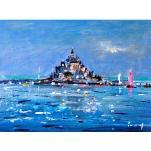 絵画 油絵 小林幸三 「上高地・大正池」 6号風景画 インテリア お祝い