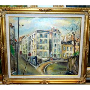 風景油絵 絵画 カンザネッラ 作 「イタリア風景・ナポリの港