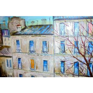 インテリア 風景絵画 油絵 小澤勇寿郎 作 パ...の詳細画像3