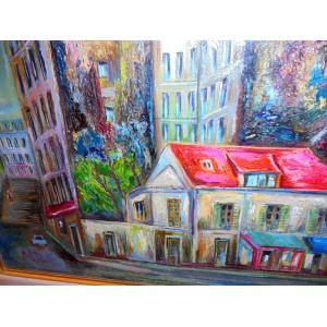 フランス風景絵画 油絵 小澤勇寿郎 作 パリの...の詳細画像2