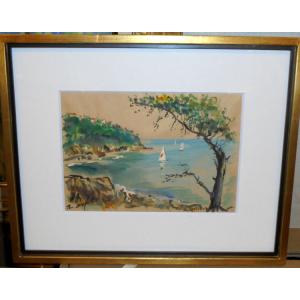 プラハ　水彩画 風景画 2002年作 絵画 水彩画 横尾武之 作 「チェコ・プラハの街」 風景画 インテリア