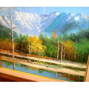 絵画 油絵 小林幸三 「上高地・大正池」 6号...の詳細画像1